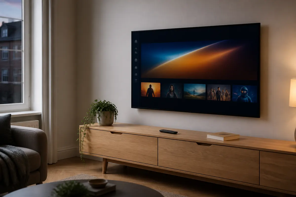 Living room TV ready for Best IPTV setup